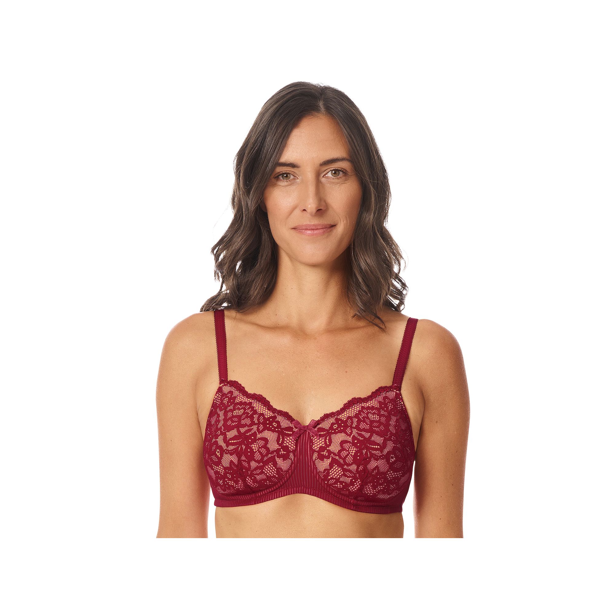 Amoena Mastectomy Bra: Kyra Padded Wireless, Womens, Size: 32 D, Red Sand