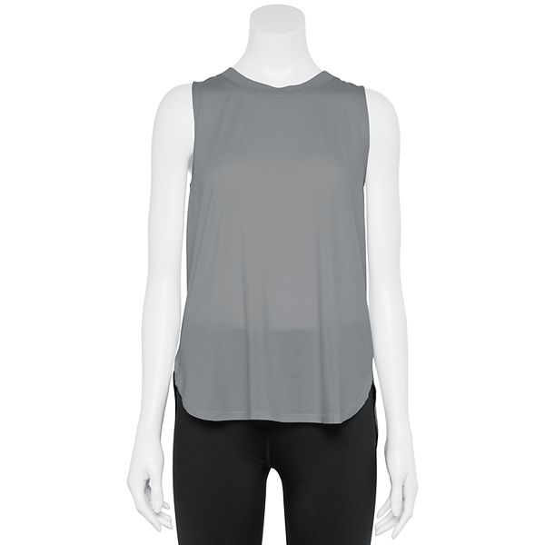 Women's Tek Gear® Easy High-Low Tank Top - Smokey Slate (X SMALL)