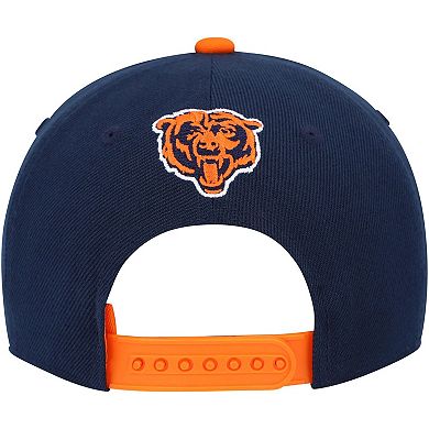 Youth Navy Chicago Bears On Trend Precurved A-Frame Snapback Hat