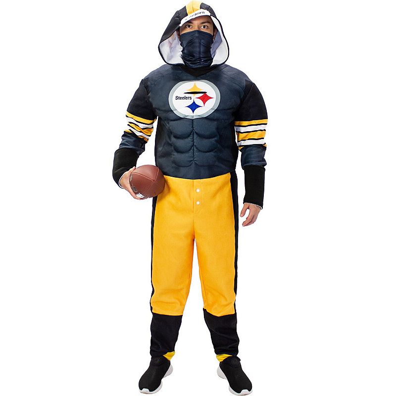 Mens Black Pittsburgh Steelers Game Day Costume, Size: XS