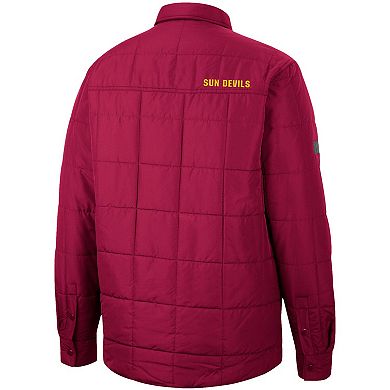 Men's Colosseum Maroon Arizona State Sun Devils Detonate Quilted Full-Snap Jacket