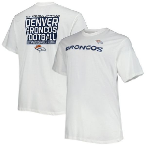 Men's Fanatics Branded White Denver Broncos Big & Tall Hometown Collection  Hot Shot T-Shirt