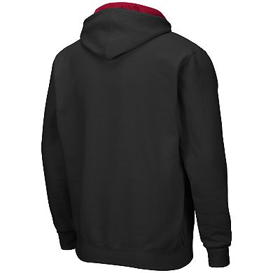 Men's Colosseum Black Oklahoma Sooners Arch & Team Logo 3.0 Full-Zip Hoodie