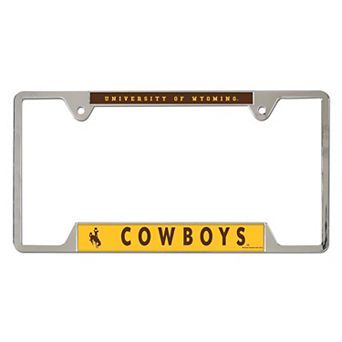 WinCraft Wyoming Cowboys Chrome Plated Metal License Plate Frame