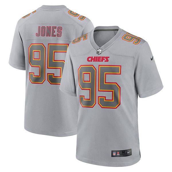 Men's Nike Chris Jones Gray Kansas City Chiefs Atmosphere Fashion Game  Jersey