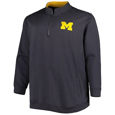 Men’s Adidas MICHIGAN WOLVERINES Quarter Zip TEAM ISSUE Gray outlet Sweatshirt 5XLT