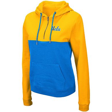 Women's Colosseum Gold/Blue UCLA Bruins Aidan Lightweight Half-Zip Hoodie