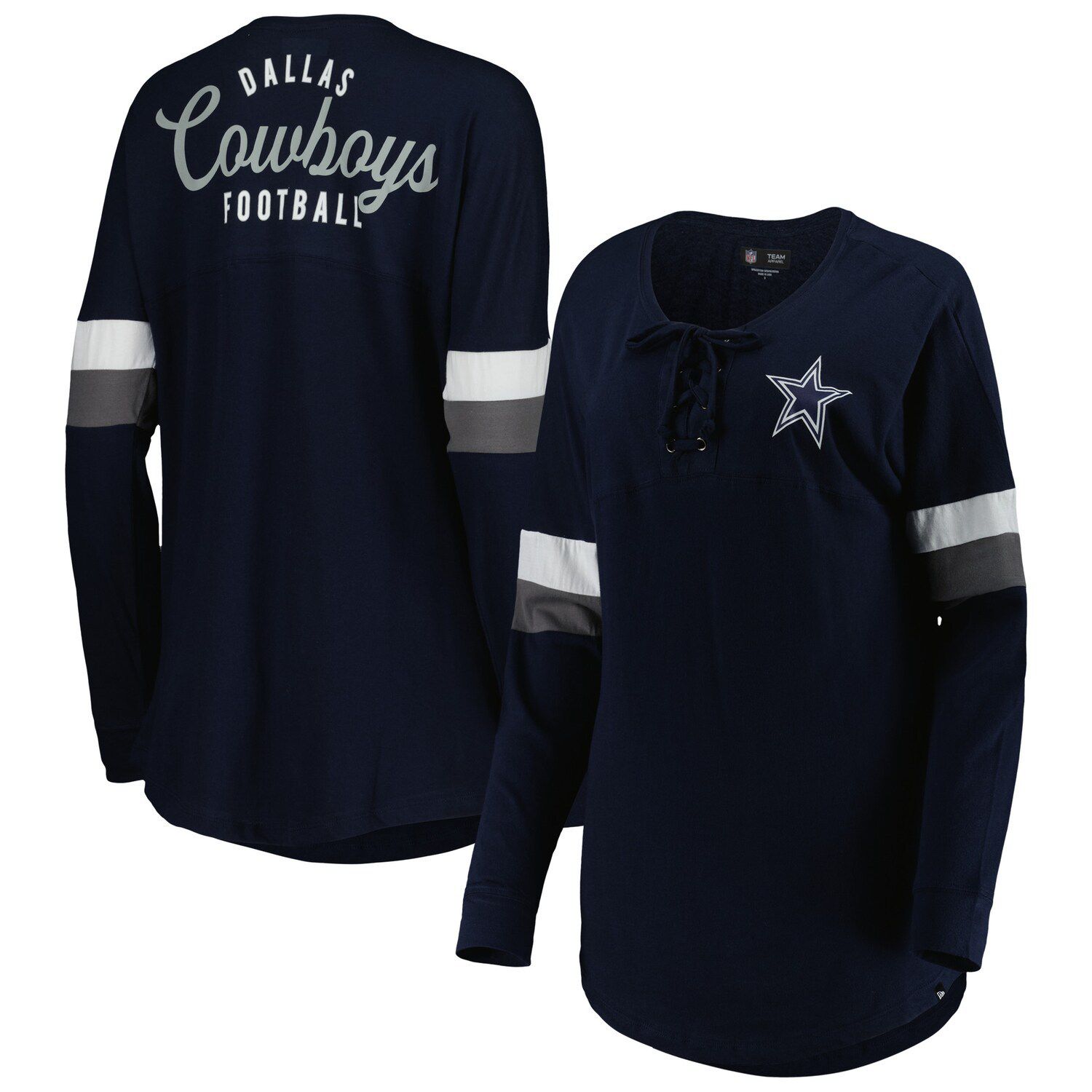 Dallas Cowboys Fanatics Branded Women's Ombre Long Sleeve T-Shirt -  Navy/White