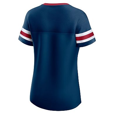 Women's Fanatics Branded Navy Houston Texans Original State Lace-Up T-Shirt