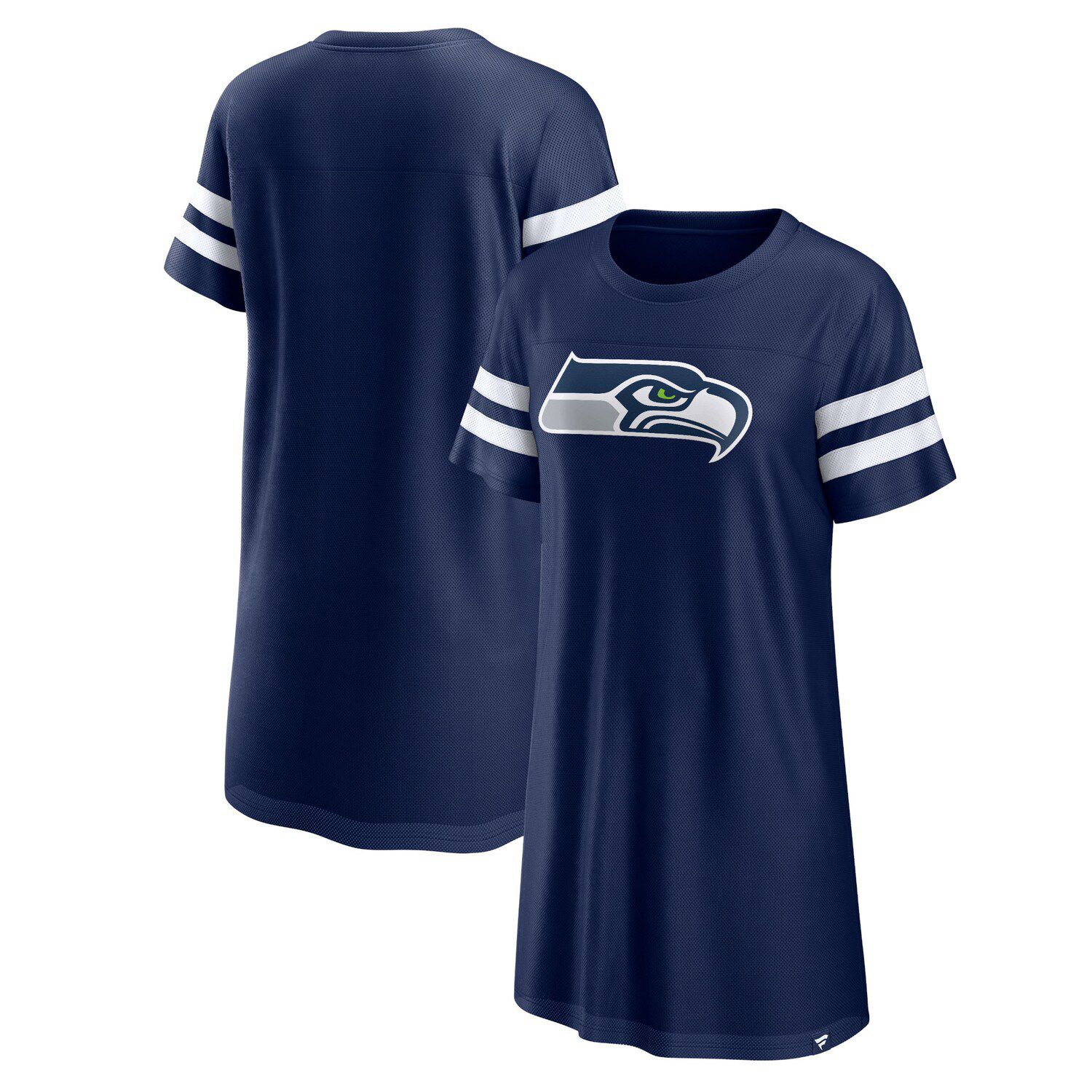 Outerstuff Girls Preschool Navy/Neon Green Seattle Seahawks Heart to Heart Jersey Dress