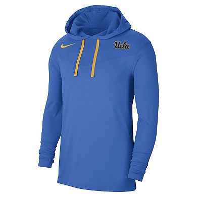 Men's Nike Blue UCLA Bruins Off-Field Performance Long Sleeve Hoodie T-Shirt