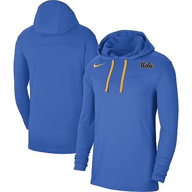 Men's Nike Blue UCLA Bruins Off-Field Performance Long Sleeve Hoodie T-Shirt