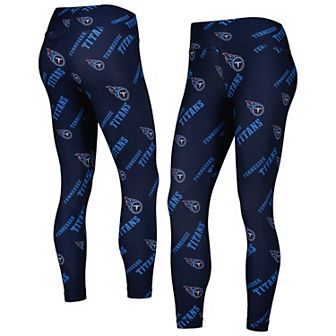 Women's Concepts Sport Navy Tennessee Titans Breakthrough Allover Print Leggings
