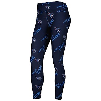 Women's Concepts Sport Navy Tennessee Titans Breakthrough Allover Print Lounge Leggings
