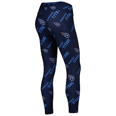 Women's Concepts Sport Navy Tennessee Titans Breakthrough Allover Print Lounge Leggings