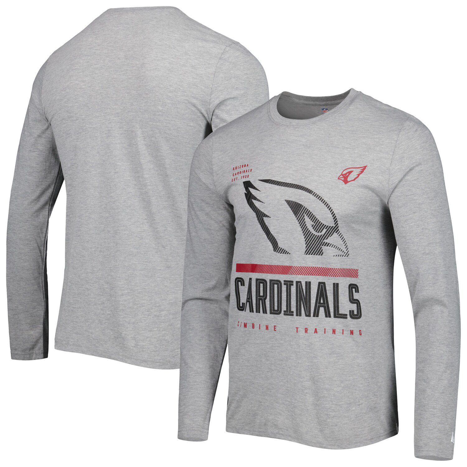 Women's Fanatics Branded Cardinal/White Arizona Cardinals Ombre Long Sleeve  T-Shirt