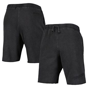 Men's Mitchell & Ness Black Golden State Warriors French Terry Tonal Fleece Shorts