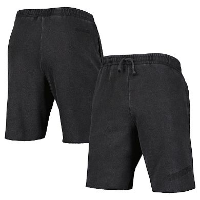 Men's Mitchell & Ness Black Golden State Warriors French Terry Tonal Fleece Shorts