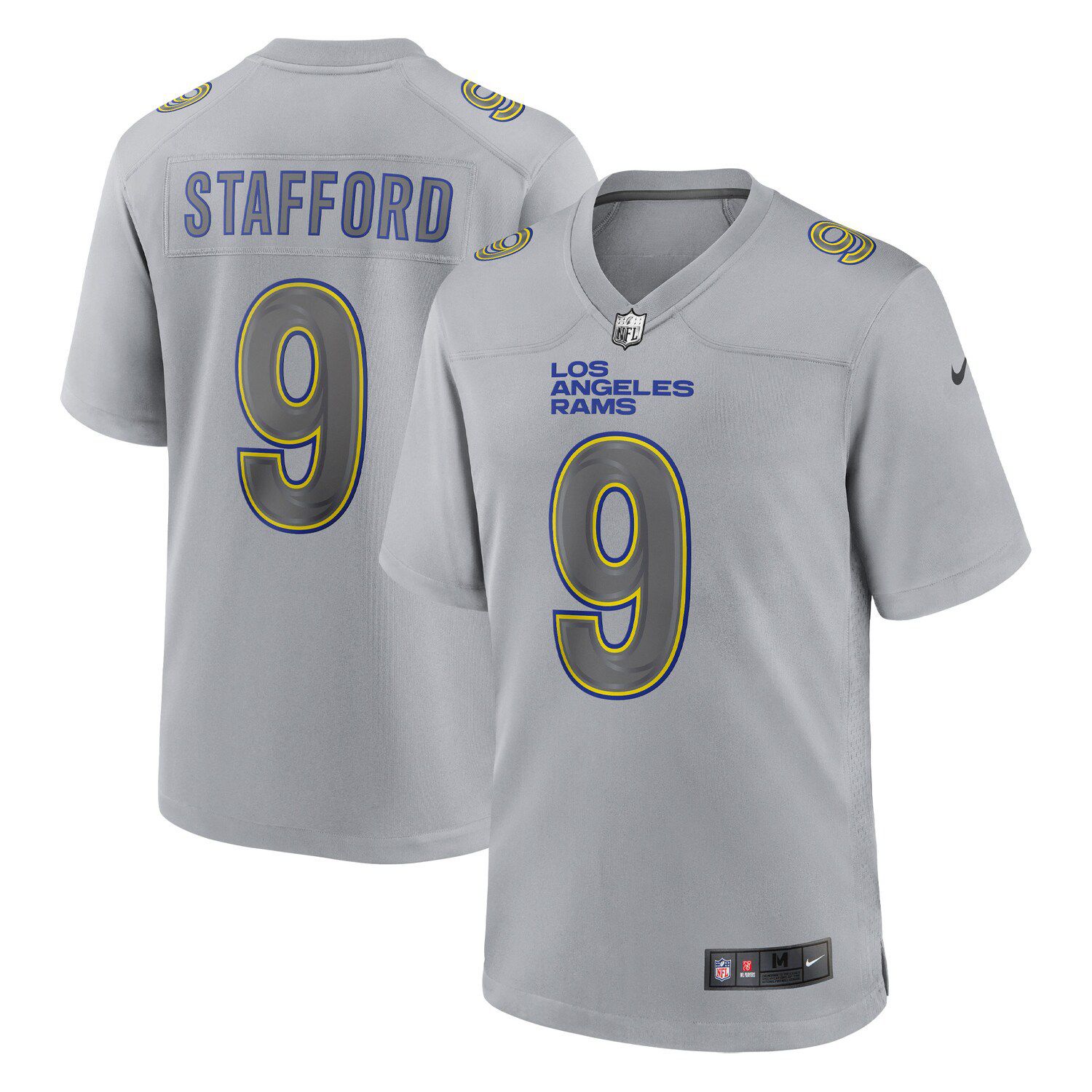 LA Rams Stafford Nike Bone Color Jersey Authentic Stitched Large