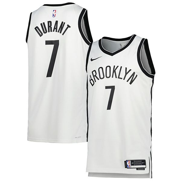 Nike Youth Hardwood Classic Brooklyn Nets Kevin Durant #7 Dri-Fit Swingman Jersey - White - XL Each