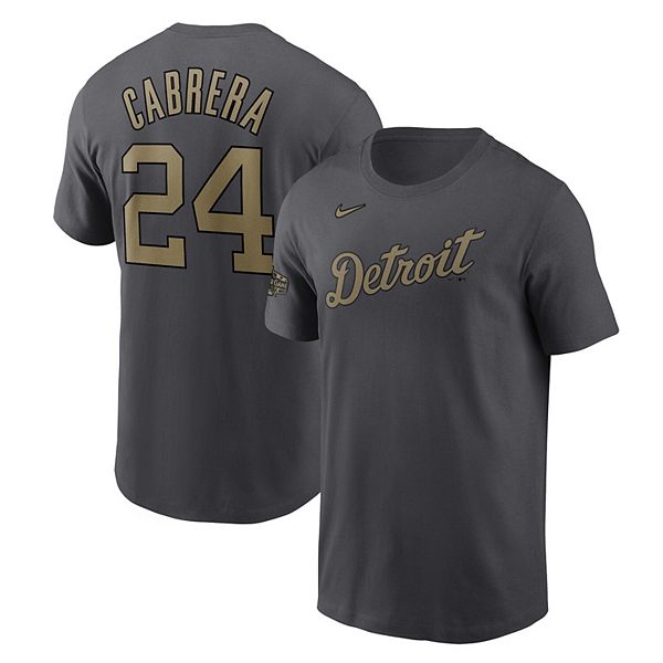 Detroit Tigers Cutter & Buck Short Sleeve Stretch Oxford Button-Down Shirt  - Charcoal