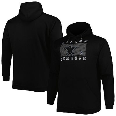 Men s Fanatics Branded Black Dallas Cowboys Big Tall Pop of Color Pullover Hoodie