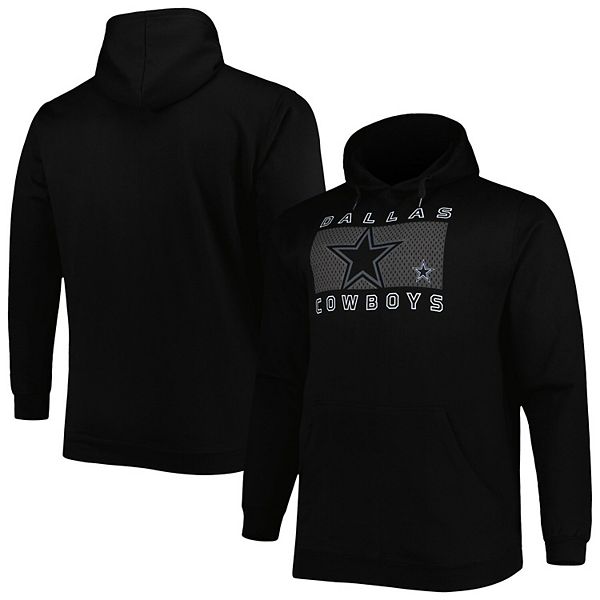 Men's Fanatics Branded Black Dallas Cowboys Big & Tall Pop of Color Pullover  Hoodie