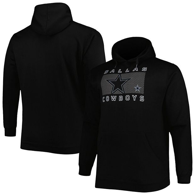 Men's Fanatics Branded Black Dallas Cowboys Big & Tall Pop of Color  Pullover Hoodie