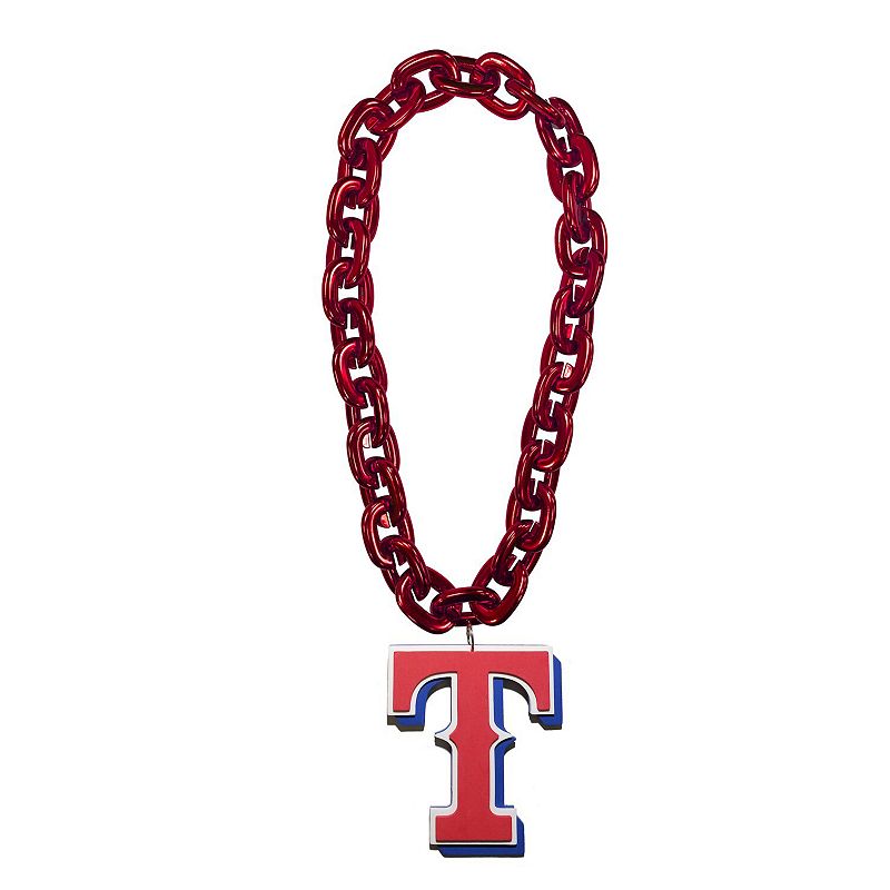 Red Texas Rangers Team Logo Fan Chain, Adult Unisex, RGR Red