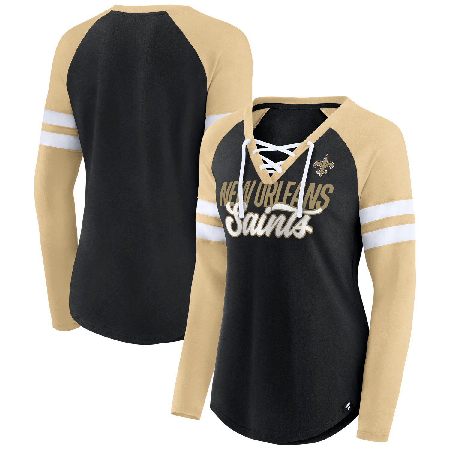 Men's Black/Gold New Orleans Saints Big & Tall Colorblocked T-Shirt