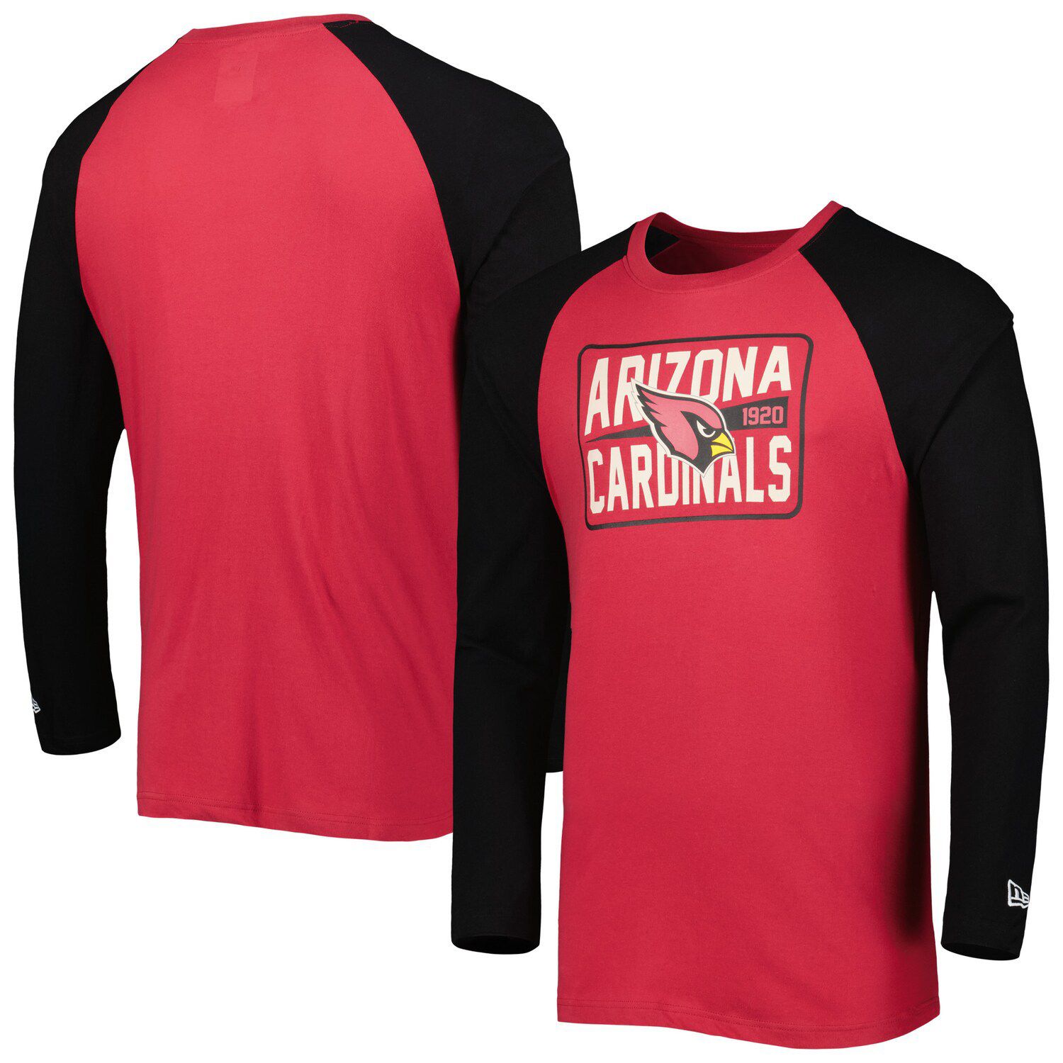 Women's New Era Cardinal Arizona Cardinals Raglan Lace-Up T-Shirt Size: Extra Small