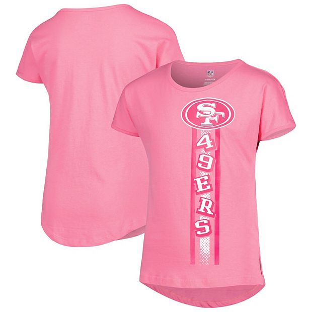 Girls Youth Pink San Francisco 49ers Fair Catch Dolman T-Shirt