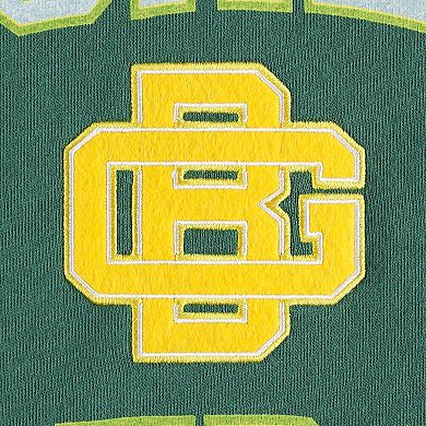 Men's Mitchell & Ness Green Green Bay Packers Washed Short Sleeve Pullover Hoodie