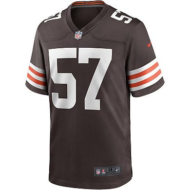 Men's Nike Clay Matthews Brown Cleveland Browns Game Retired Player Jersey