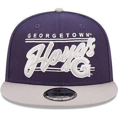 Men's New Era Navy/Gray Georgetown Hoyas Team Script 9FIFTY Snapback Hat