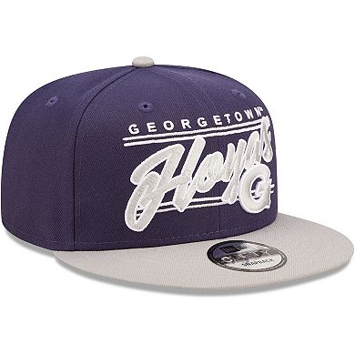 Men's New Era Navy/Gray Georgetown Hoyas Team Script 9FIFTY Snapback Hat
