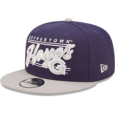 Men's New Era Navy/Gray Georgetown Hoyas Team Script 9FIFTY Snapback Hat