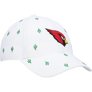 Women's '47 White Arizona Cardinals Confetti Clean Up Adjustable Hat