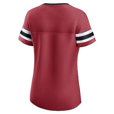 Women's Fanatics Branded Cardinal Arizona Cardinals Original State Lace-Up T-Shirt