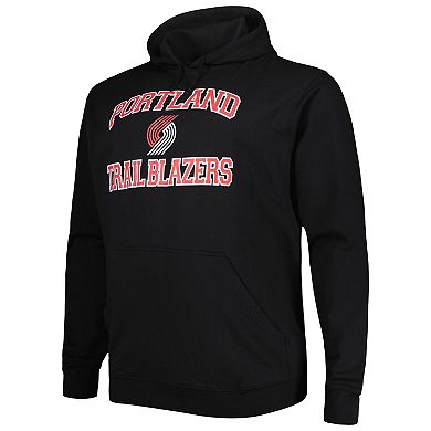 Men's Black Portland Trail Blazers Big & Tall Heart & Soul Pullover Hoodie