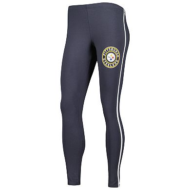 Women's Concepts Sport White/Charcoal Pittsburgh Steelers Sonata T-Shirt & Leggings Sleep Set