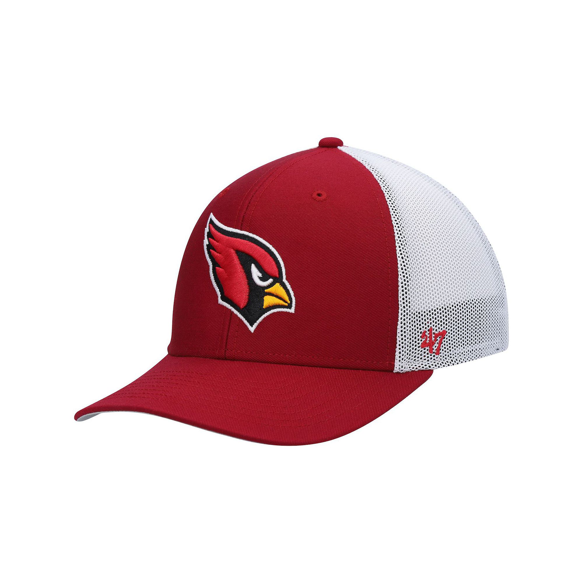 Mens 47 Cardinal/White Arizona Cardinals Trophy Trucker Flex Hat, Size: S