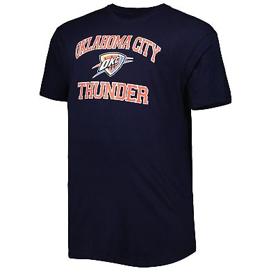 Men's Navy Oklahoma City Thunder Big & Tall Heart & Soul T-Shirt