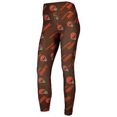 Women's Concepts Sport Brown Cleveland Browns Breakthrough Allover Print Leggings