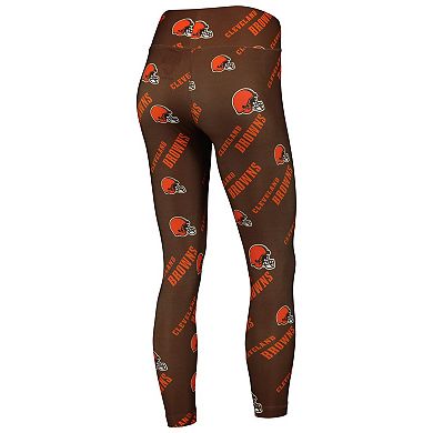 Women's Concepts Sport Brown Cleveland Browns Breakthrough Allover Print Leggings