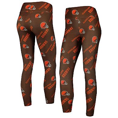 Women's Concepts Sport Brown Cleveland Browns Breakthrough Allover Print Leggings