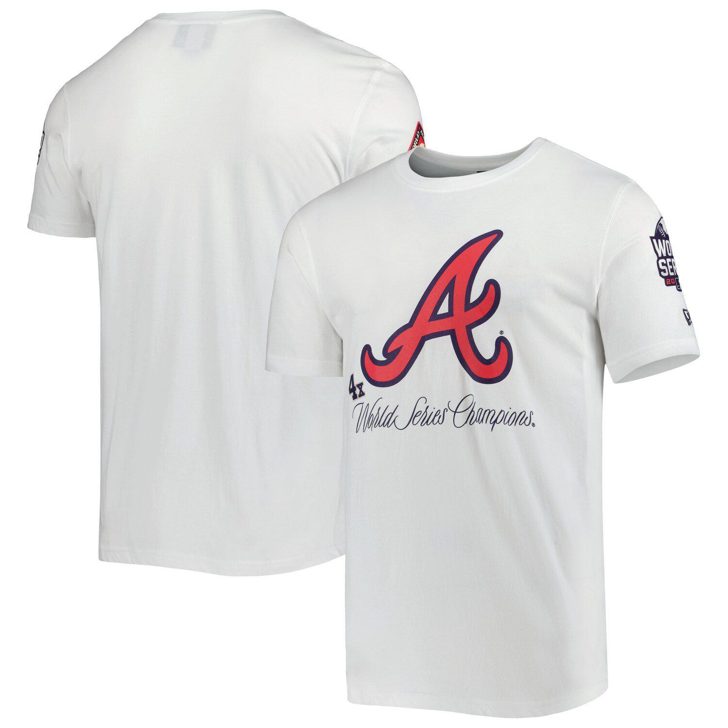 ATLANTA BRAVES WORLD SERIES CHAMPIONS LOCKER ROOM TEE-SHIRT (UNISEX ADULT  LARGE)