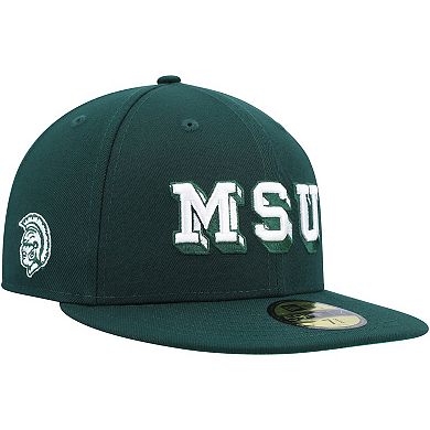 Men's New Era Green Michigan State Spartans Vault Multi 59FIFTY Fitted Hat