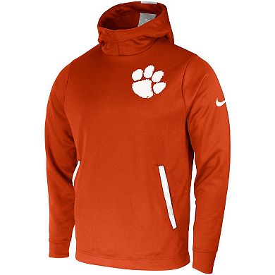 Men's Nike Orange Clemson Tigers 2-Hit Performance Pullover Hoodie