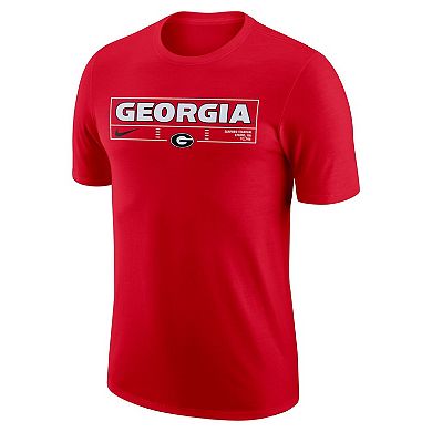 Men's Nike Red Georgia Bulldogs Wordmark Stadium T-Shirt